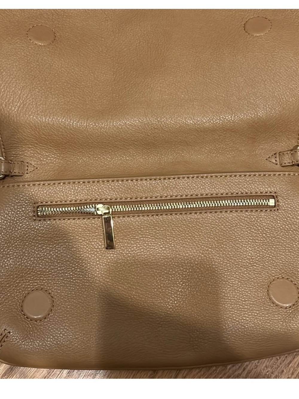 Tory Burch Cognac Leather Chain Crossbody with Gold Logo - Picture 4 of 4